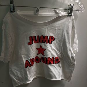 University of Wisconsin “jump around” crop top